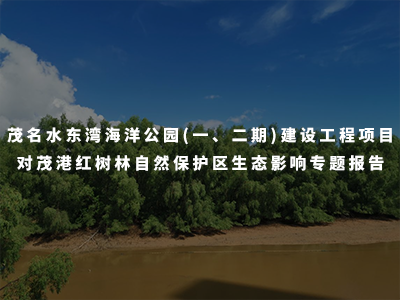 茂名水東灣海洋公園(一、二期)建設(shè)工程項(xiàng)目對(duì)茂港紅樹林自然保護(hù)區(qū)生態(tài)影響專題報(bào)告
